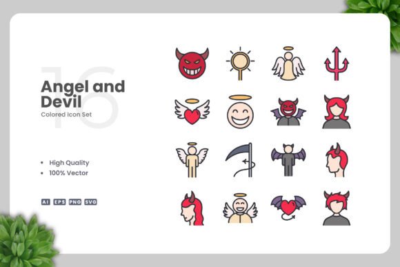 Angel and Devil Color Icons Review