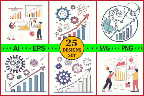 Data Visualization Vector Bundle Set for Crafters
