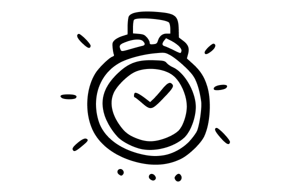 Doodle Alarm Clock: A Playful Graphic for Local Business Branding