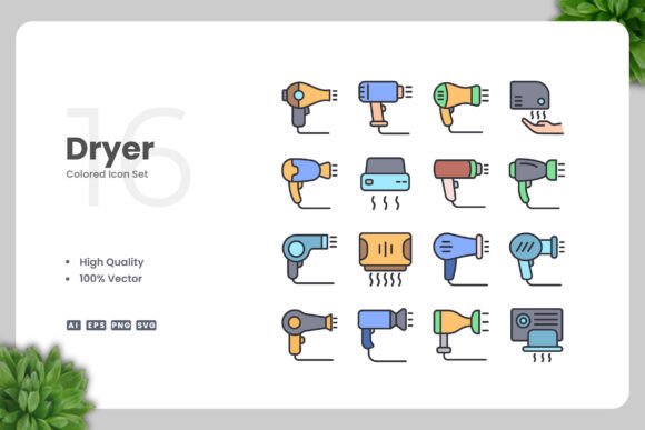 Dryer Colored Icons Review