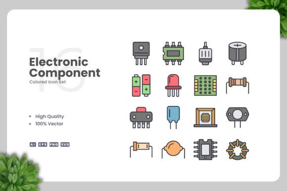 Electronic Component Color Icons for Handmade Projects