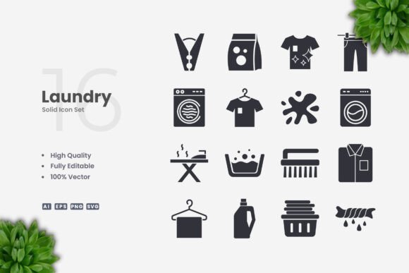 Laundry Solid Icons Review for Embroidery Projects