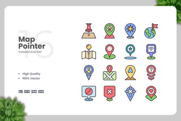 Map Pointer Colored Icons Review for Embroidery Projects